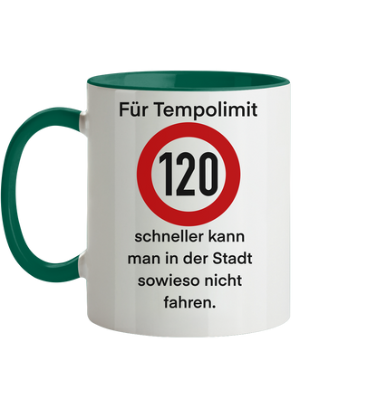 Tempolimit - Tasse zweifarbig