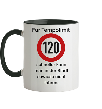 Tempolimit - Tasse zweifarbig