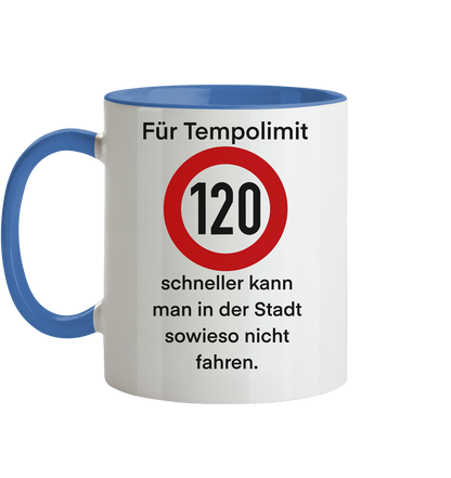 Tempolimit - Tasse zweifarbig