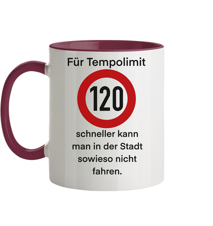 Tempolimit - Tasse zweifarbig