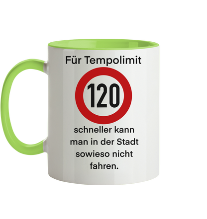 Tempolimit - Tasse zweifarbig