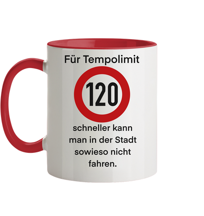 Tempolimit - Tasse zweifarbig