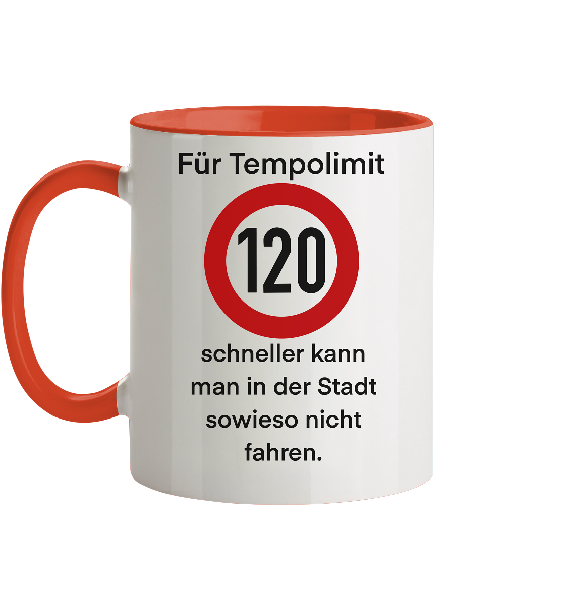 Tempolimit - Tasse zweifarbig