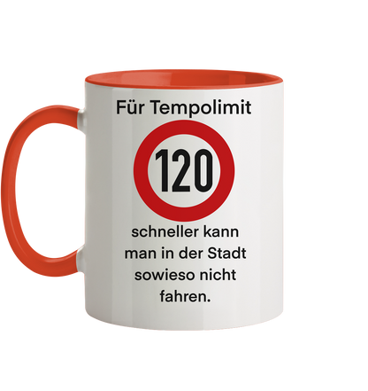 Tempolimit - Tasse zweifarbig