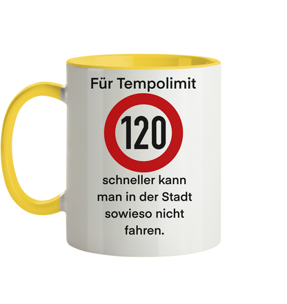Tempolimit - Tasse zweifarbig